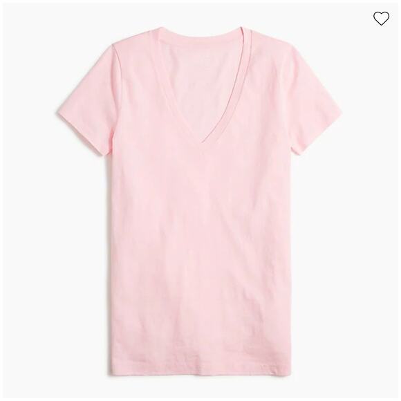 NWT J. Crew Fresh Bouquet Pink Vintage Slub Cotton V-Neck Tee - SIZE XL - Picture 9 of 10